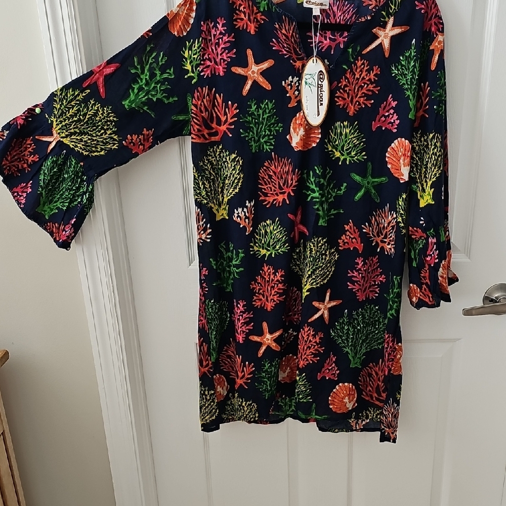 Colorful Sea Life Print Dress